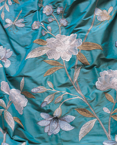 Fabrics: Emperor's Garden Silks, The Interior Library - Interior Designers, Dublin, Ireland.