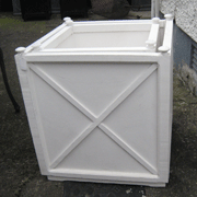 View item: White Painted Wooden Planter
